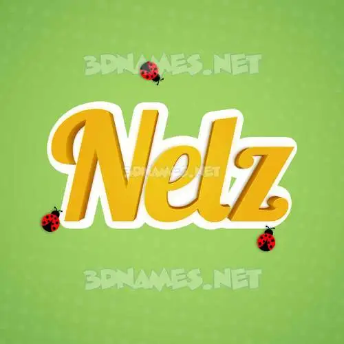 nelz in Ladybugs style - 3D name wallpaper nelz in Ladybugs style - 3D name wallpaper