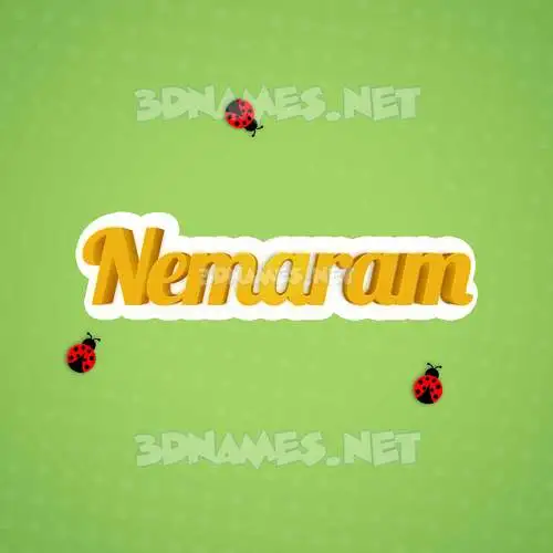 nemaram in Ladybugs style - 3D name wallpaper