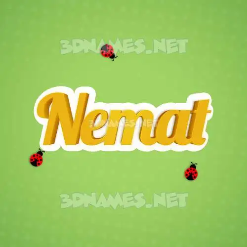 nemat in Ladybugs style - 3D name wallpaper nemat in Ladybugs style - 3D name wallpaper
