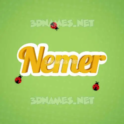 nemer in Ladybugs style - 3D name wallpaper nemer in Ladybugs style - 3D name wallpaper