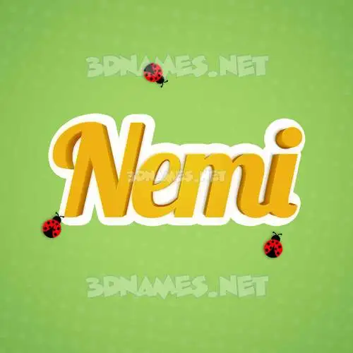 nemi in Ladybugs style - 3D name wallpaper nemi in Ladybugs style - 3D name wallpaper