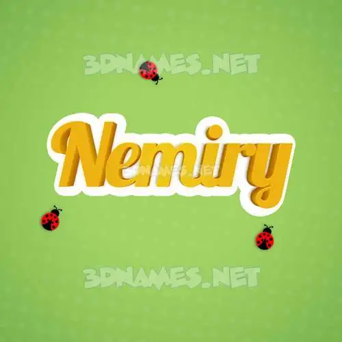 nemiry in Ladybugs style - 3D name wallpaper
