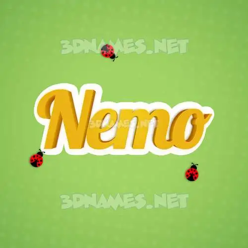 nemo in Ladybugs style - 3D name wallpaper nemo in Ladybugs style - 3D name wallpaper