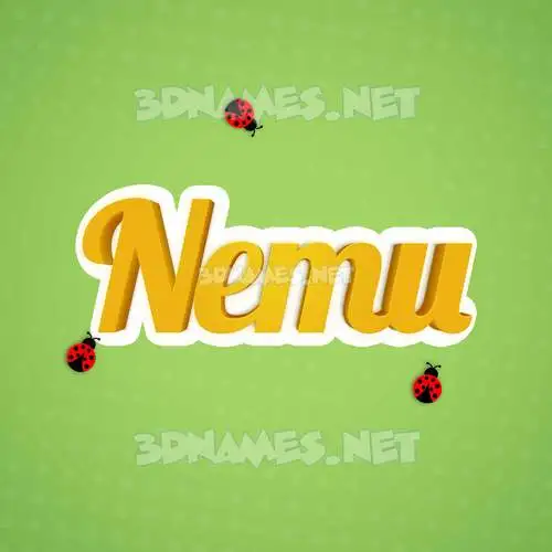 nemu in Ladybugs style - 3D name wallpaper nemu in Ladybugs style - 3D name wallpaper