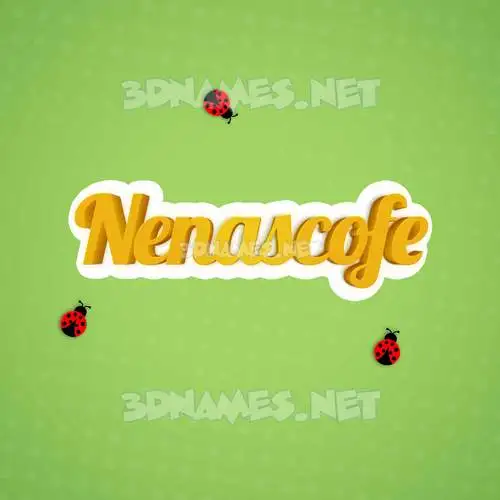 nenascofe in Ladybugs style - 3D name wallpaper