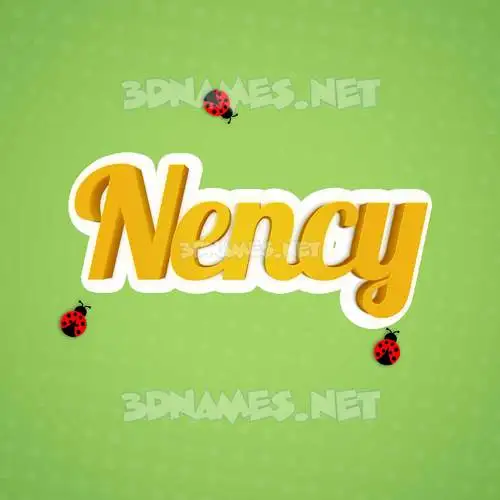 nency in Ladybugs style - 3D name wallpaper nency in Ladybugs style - 3D name wallpaper