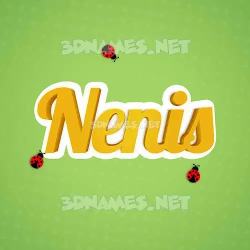 nenis in Ladybugs style - 3D name wallpaper