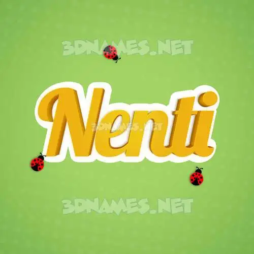 nenti in Ladybugs style - 3D name wallpaper