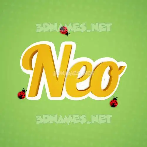 neo in Ladybugs style - 3D name wallpaper neo in Ladybugs style - 3D name wallpaper