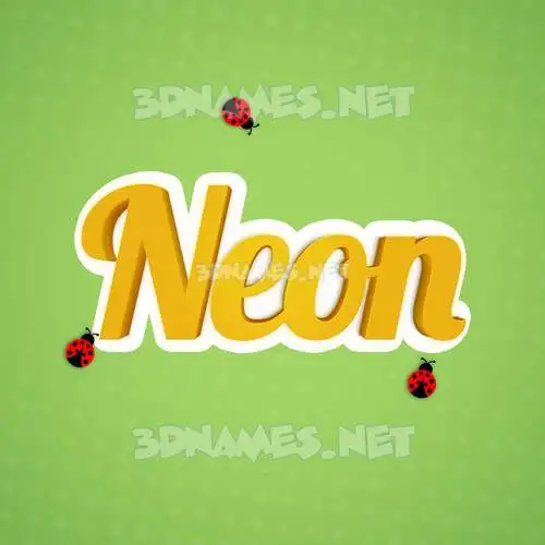 neon in Ladybugs style - 3D name wallpaper neon in Ladybugs style - 3D name wallpaper