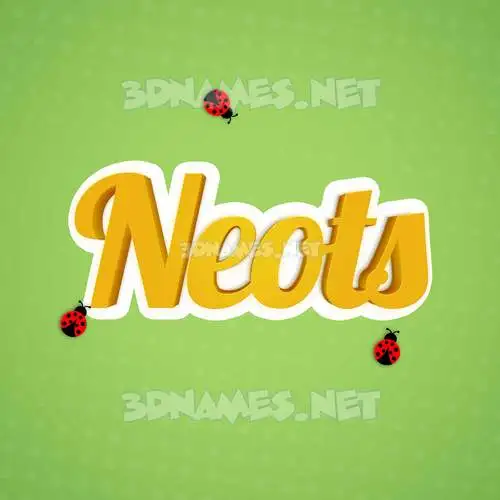 neots in Ladybugs style - 3D name wallpaper