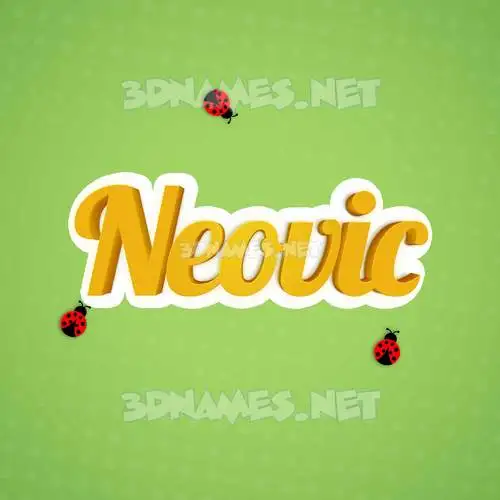 neovic in Ladybugs style - 3D name wallpaper neovic in Ladybugs style - 3D name wallpaper