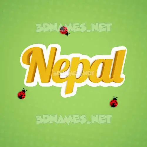 nepal in Ladybugs style - 3D name wallpaper nepal in Ladybugs style - 3D name wallpaper