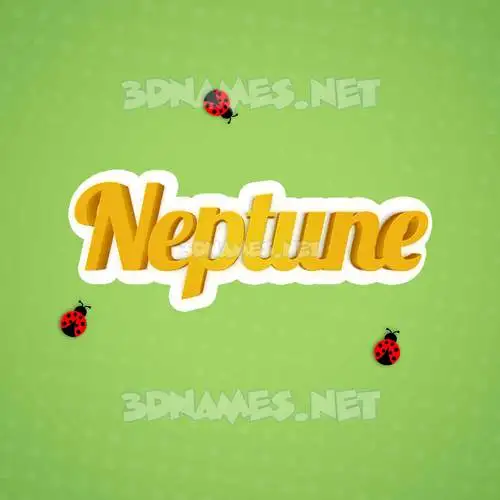 neptune in Ladybugs style - 3D name wallpaper neptune in Ladybugs style - 3D name wallpaper