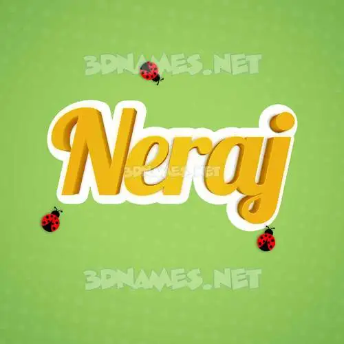 neraj in Ladybugs style - 3D name wallpaper