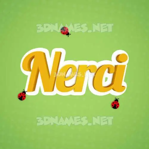 nerci in Ladybugs style - 3D name wallpaper nerci in Ladybugs style - 3D name wallpaper