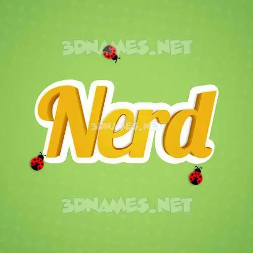 nerd in Ladybugs style - 3D name wallpaper nerd in Ladybugs style - 3D name wallpaper