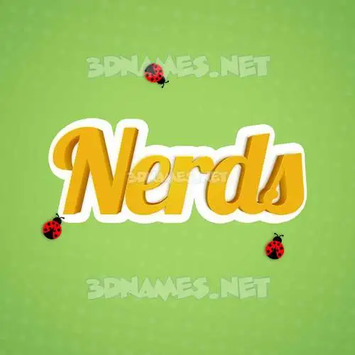 nerds in Ladybugs style - 3D name wallpaper nerds in Ladybugs style - 3D name wallpaper