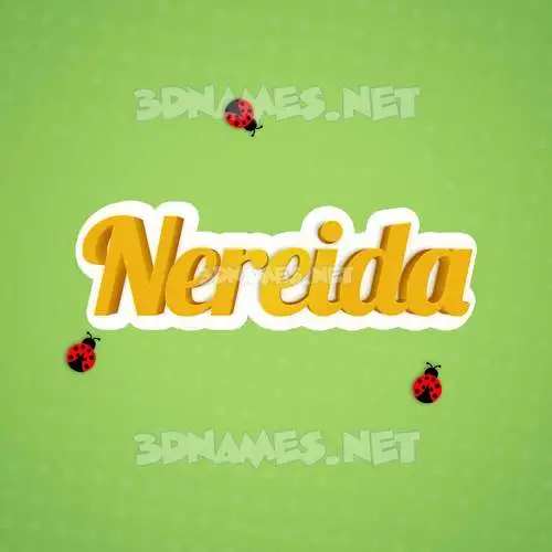 nereida in Ladybugs style - 3D name wallpaper