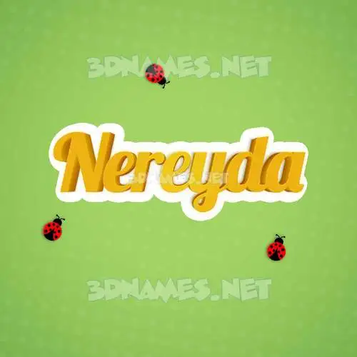nereyda in Ladybugs style - 3D name wallpaper