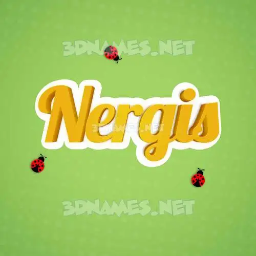 nergis in Ladybugs style - 3D name wallpaper nergis in Ladybugs style - 3D name wallpaper