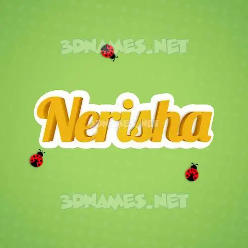 nerisha in Ladybugs style - 3D name wallpaper