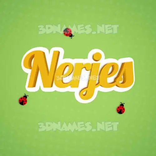 nerjes in Ladybugs style - 3D name wallpaper nerjes in Ladybugs style - 3D name wallpaper