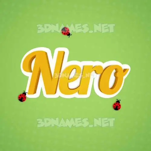 nero in Ladybugs style - 3D name wallpaper