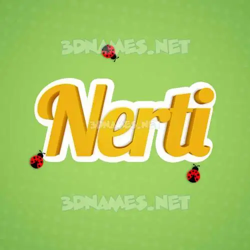 nerti in Ladybugs style - 3D name wallpaper