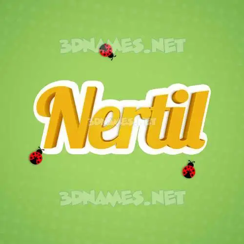nertil in Ladybugs style - 3D name wallpaper nertil in Ladybugs style - 3D name wallpaper
