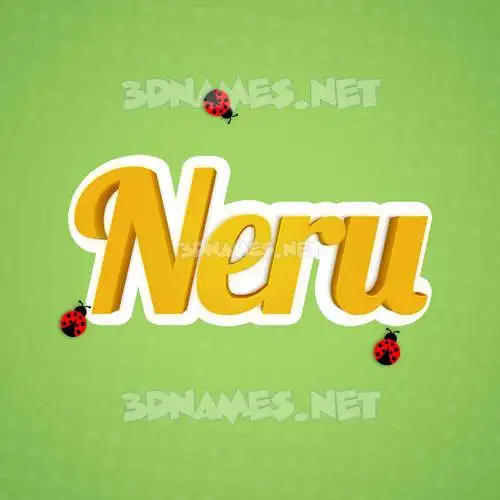 neru in Ladybugs style - 3D name wallpaper
