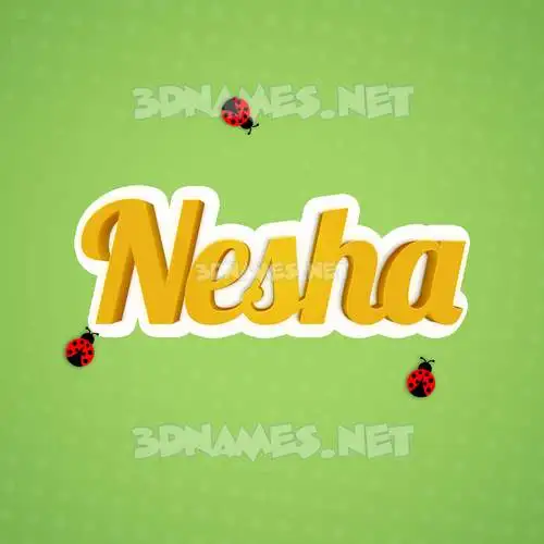 nesha in Ladybugs style - 3D name wallpaper nesha in Ladybugs style - 3D name wallpaper