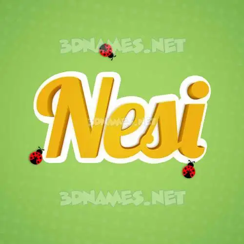 nesi in Ladybugs style - 3D name wallpaper nesi in Ladybugs style - 3D name wallpaper
