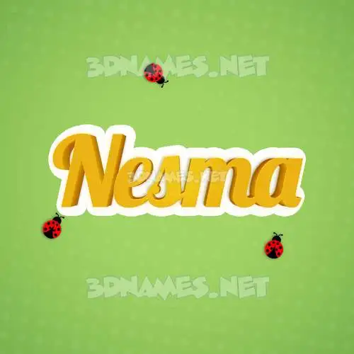 nesma in Ladybugs style - 3D name wallpaper nesma in Ladybugs style - 3D name wallpaper