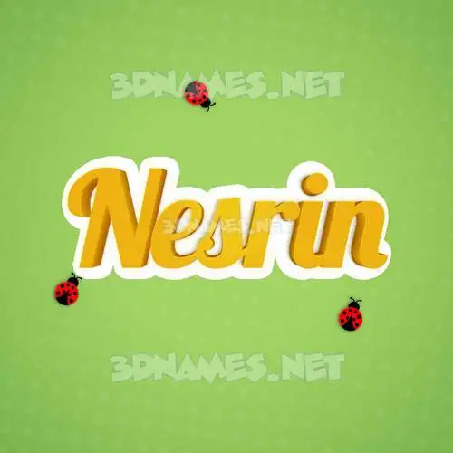 nesrin in Ladybugs style - 3D name wallpaper nesrin in Ladybugs style - 3D name wallpaper