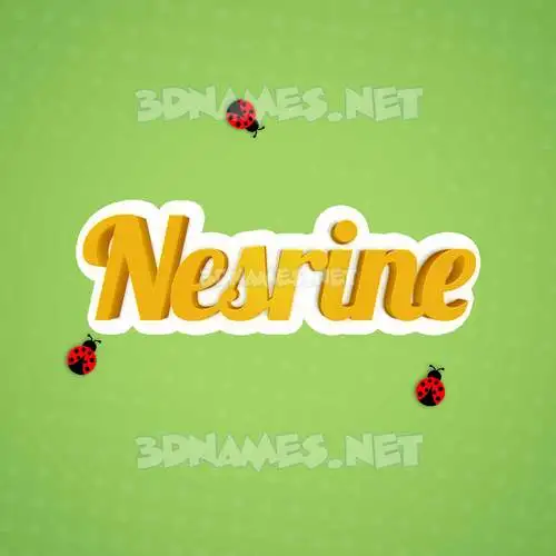 nesrine in Ladybugs style - 3D name wallpaper nesrine in Ladybugs style - 3D name wallpaper