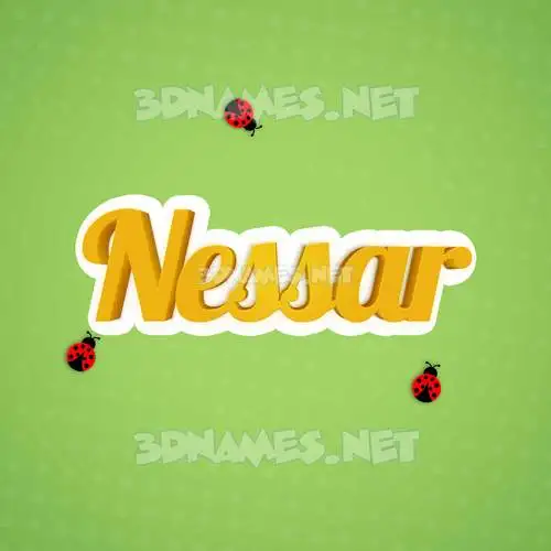 nessar in Ladybugs style - 3D name wallpaper nessar in Ladybugs style - 3D name wallpaper