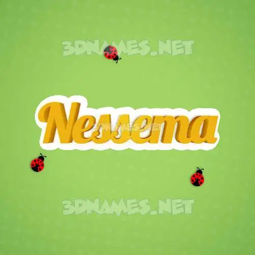 nessema in Ladybugs style - 3D name wallpaper nessema in Ladybugs style - 3D name wallpaper