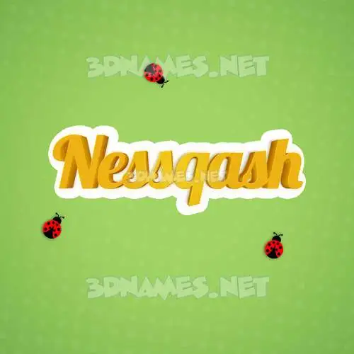 nessqash in Ladybugs style - 3D name wallpaper nessqash in Ladybugs style - 3D name wallpaper