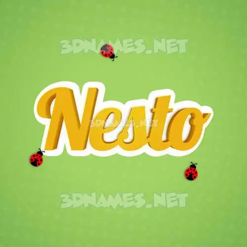 nesto in Ladybugs style - 3D name wallpaper