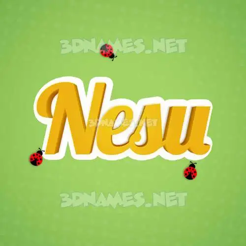 nesu in Ladybugs style - 3D name wallpaper nesu in Ladybugs style - 3D name wallpaper