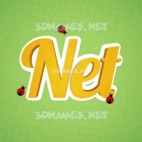net in Ladybugs style - 3D name wallpaper net in Ladybugs style - 3D name wallpaper