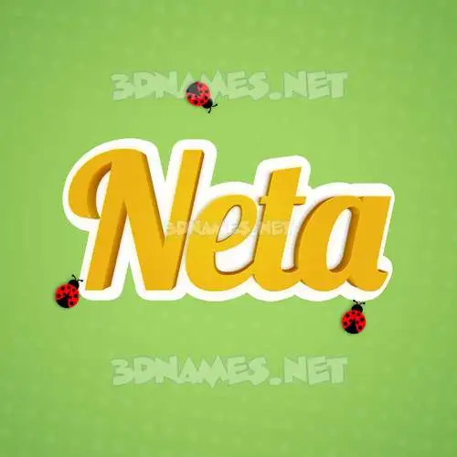 neta in Ladybugs style - 3D name wallpaper neta in Ladybugs style - 3D name wallpaper