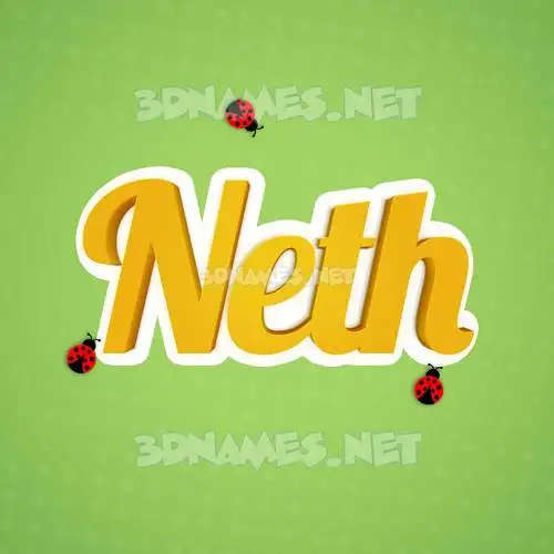 neth in Ladybugs style - 3D name wallpaper neth in Ladybugs style - 3D name wallpaper