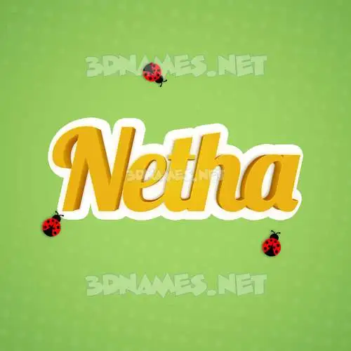 netha in Ladybugs style - 3D name wallpaper