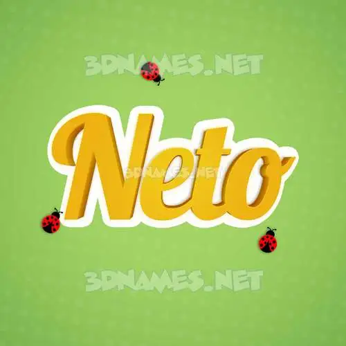 neto in Ladybugs style - 3D name wallpaper neto in Ladybugs style - 3D name wallpaper