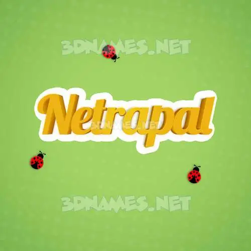 netrapal in Ladybugs style - 3D name wallpaper