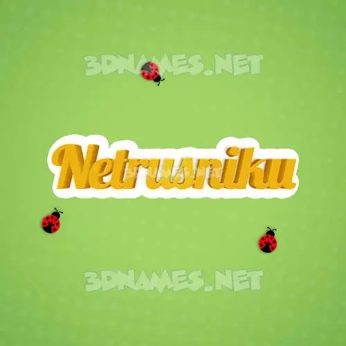 netrusniku in Ladybugs style - 3D name wallpaper netrusniku in Ladybugs style - 3D name wallpaper