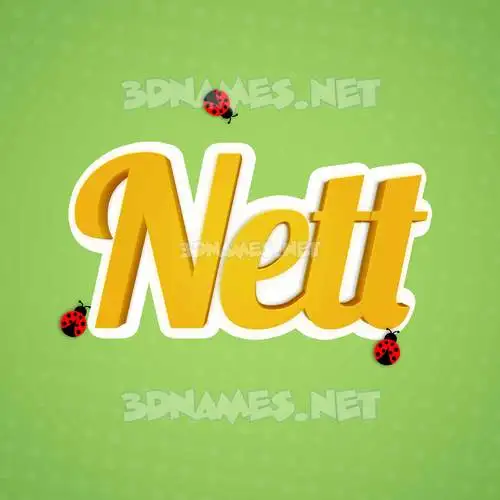 nett in Ladybugs style - 3D name wallpaper nett in Ladybugs style - 3D name wallpaper