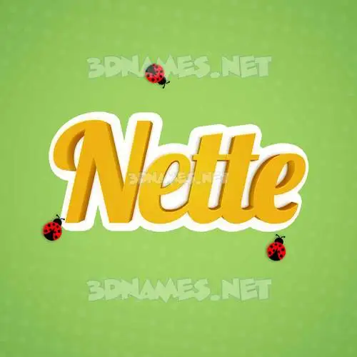 nette in Ladybugs style - 3D name wallpaper nette in Ladybugs style - 3D name wallpaper